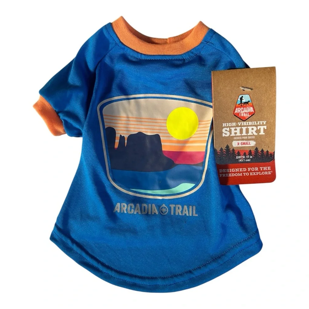 New Arcadia Trail Blue Mountains high visibility dog shirt XS Quick dry